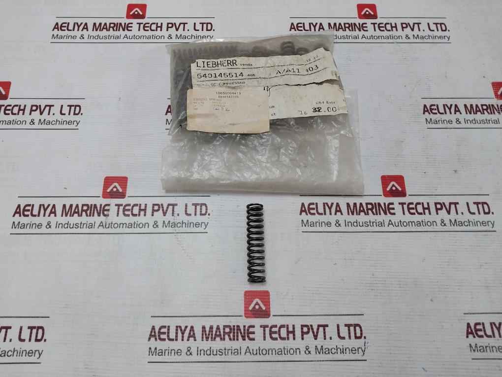 Lot Of 2X Liebherr 540145514 Pressure Spring 5510143330