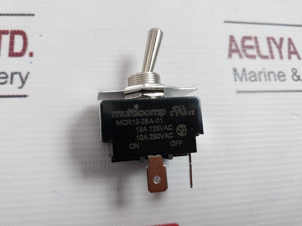 Lot Of 2X MULTICOMP MCR13-28A-01 Toggle Switch On-Off Spst Non Illuminated