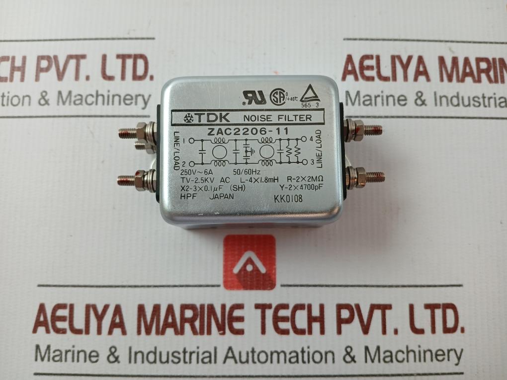 Lot Of 2X Noise Filter Zac2206-11 Tdk 250V-6A 50/60Hz
