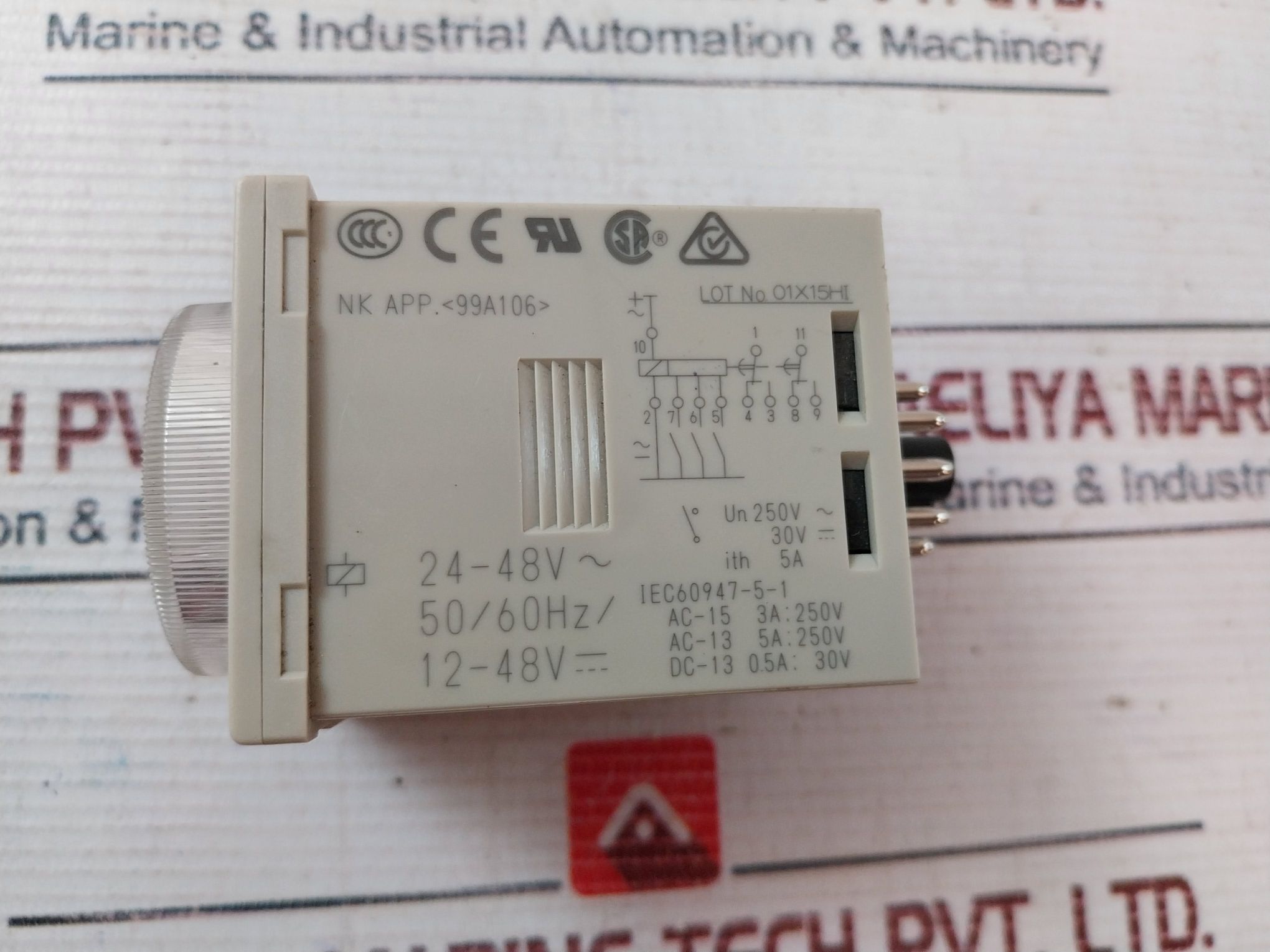 Lot of 2X OMRON H3CR-A Timer Relay 0-1.2 Min 24-48VAC 50/60HZ
