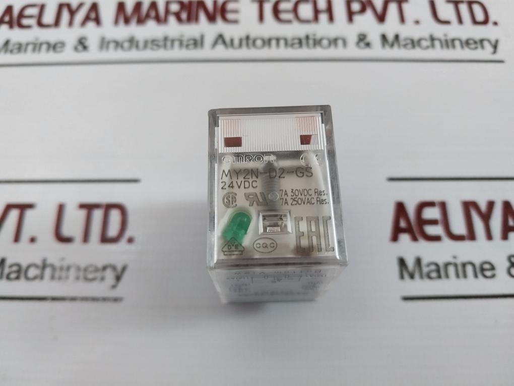 Lot of 2X OMRON MY2N-D2-GS Power Relay 24VDC 7A 30VDC 7A 250VAC