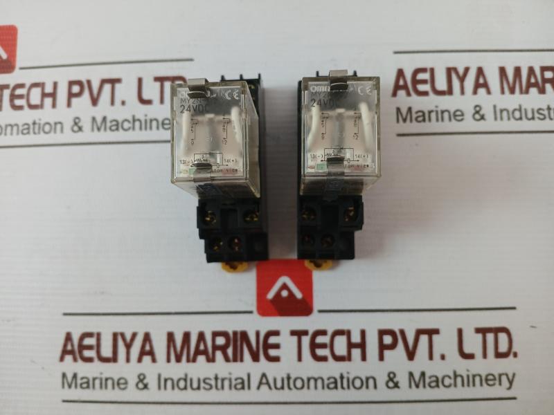 Lot of 2X Omron MY2N-D2 Miniature Power Relay 10A 250VAC 0131W2