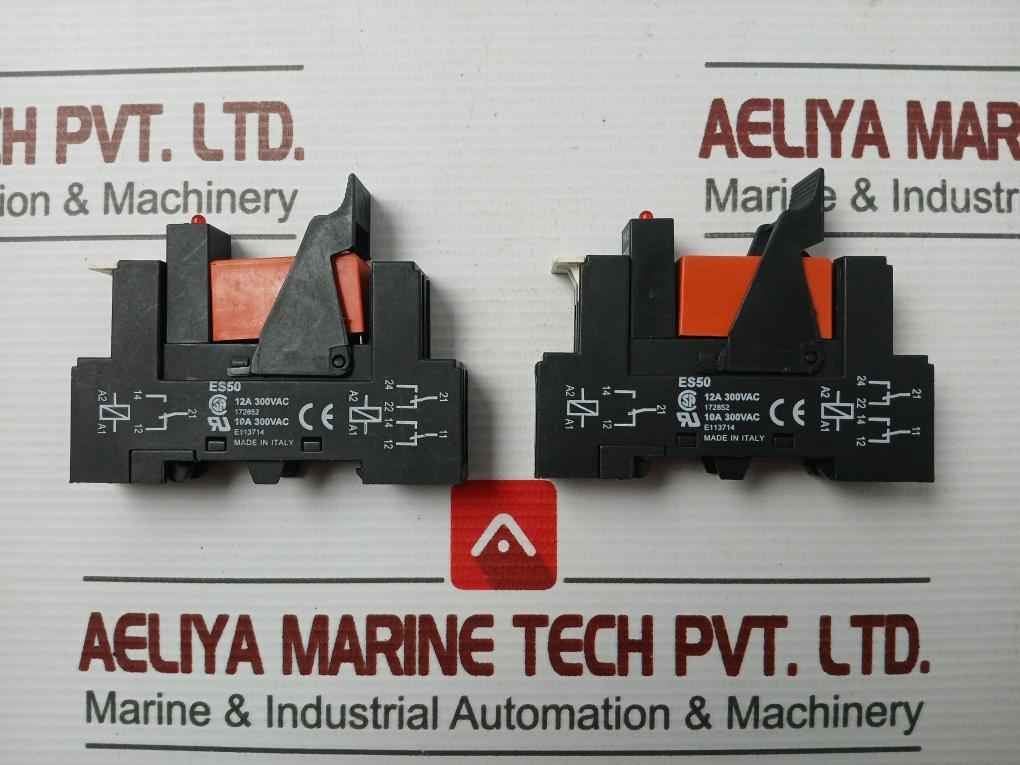Lot Of 2X Relay Socket Brand Schrack Es50 - 10A 300Vac
