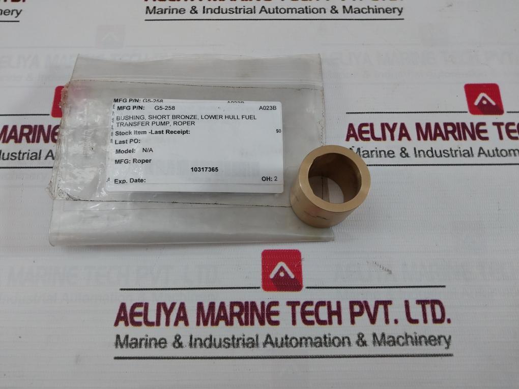 Lot of 2X ROPER G5-258 Bushing Short Bronze Lower Hull Fuel Transfer Pump