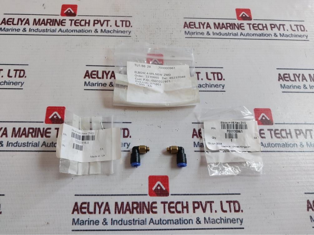 Lot of 2X Waters 700000961 ZMD Elbow 4-M5
