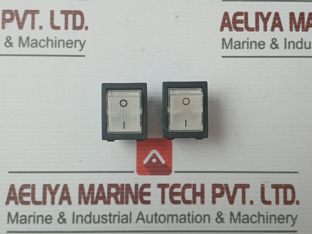 LOT of 2X EUROPA T120/55 White Light Rocker Switch 250VAC