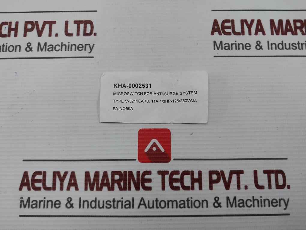 Lot Of 2X Yamatake-honeywell V-5211E-043 Microswitch For Anti-surge System 11A 2