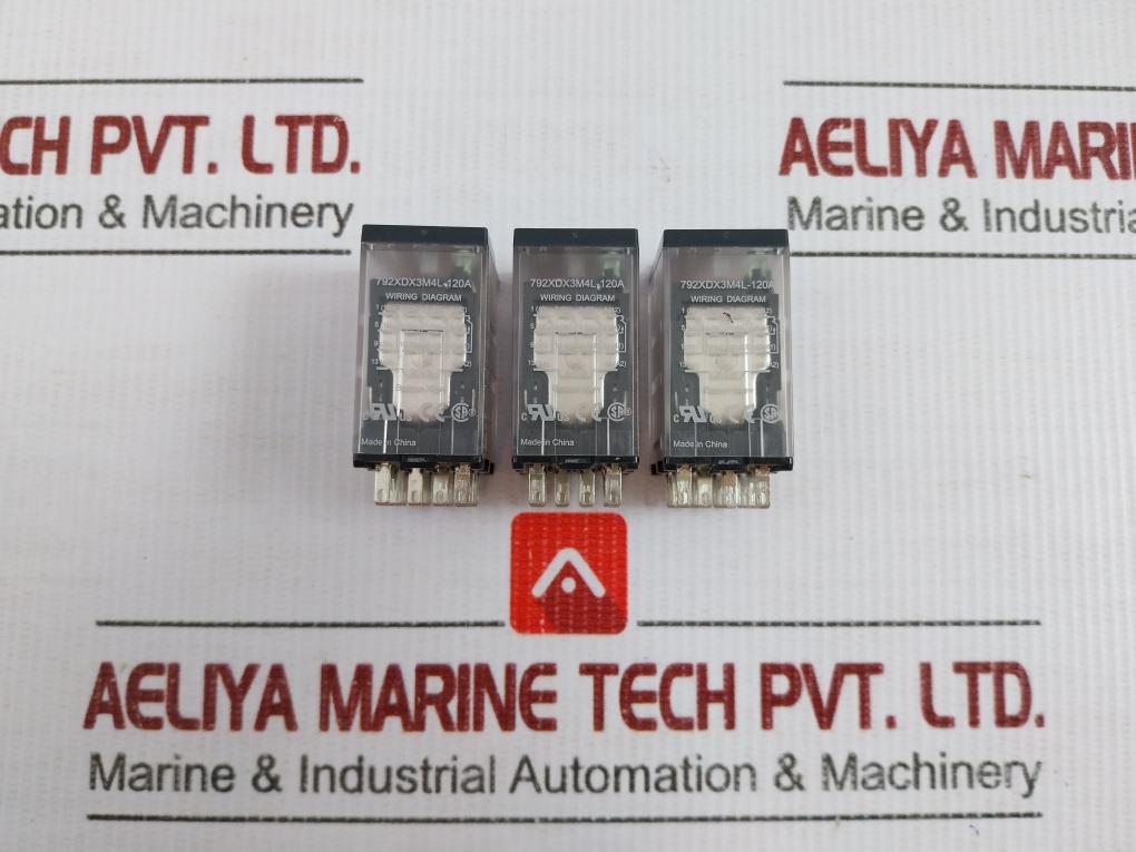Lot Of 3X 792Xdx3M4L-120A Schneider Electric 30Vdc 3A Power Relay