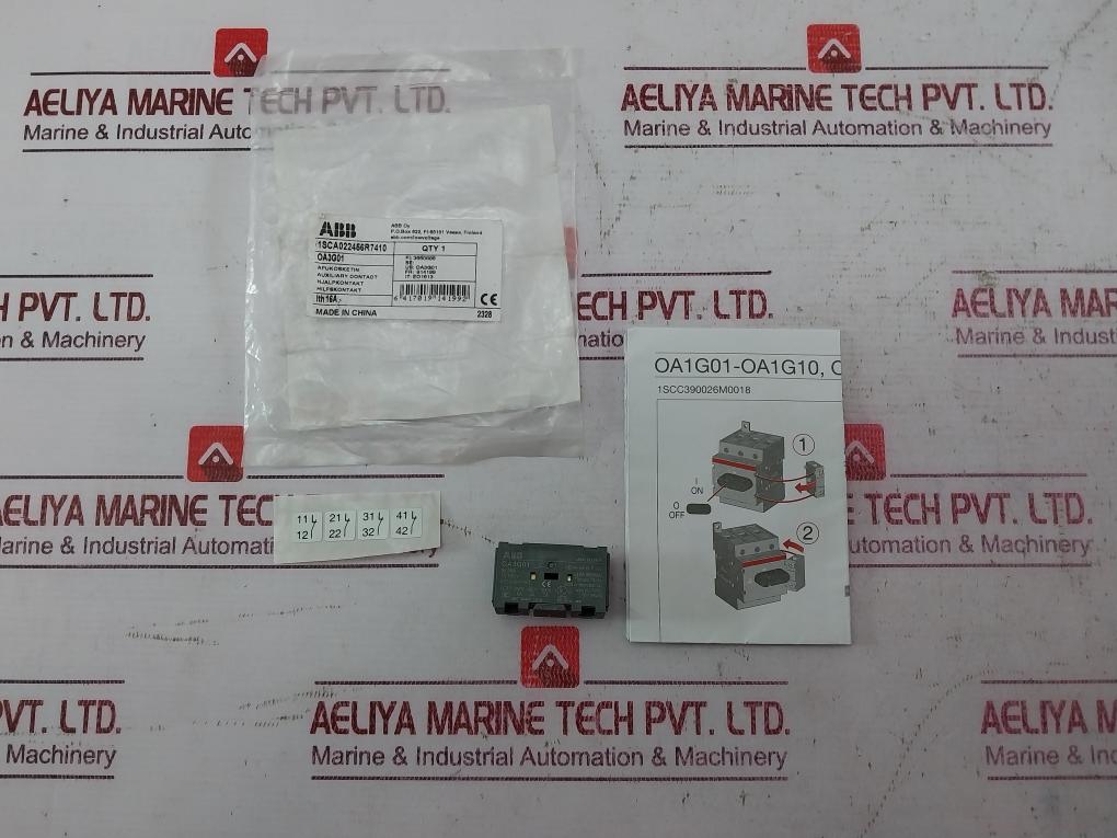 Lot of 3X ABB OA3G01 Auxiliary Contact for Switch Fuse Unit 690V 16A A600-R300