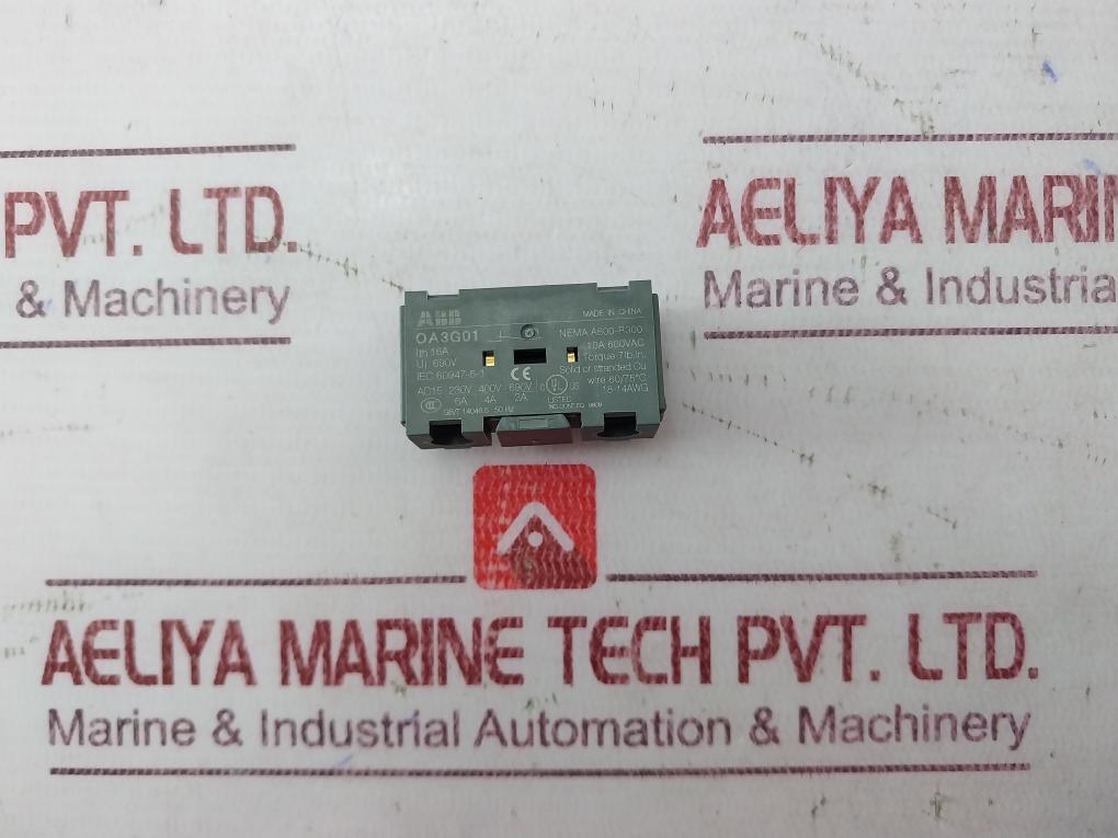 Lot of 3X ABB OA3G01 Auxiliary Contact for Switch Fuse Unit 690V 16A A600-R300