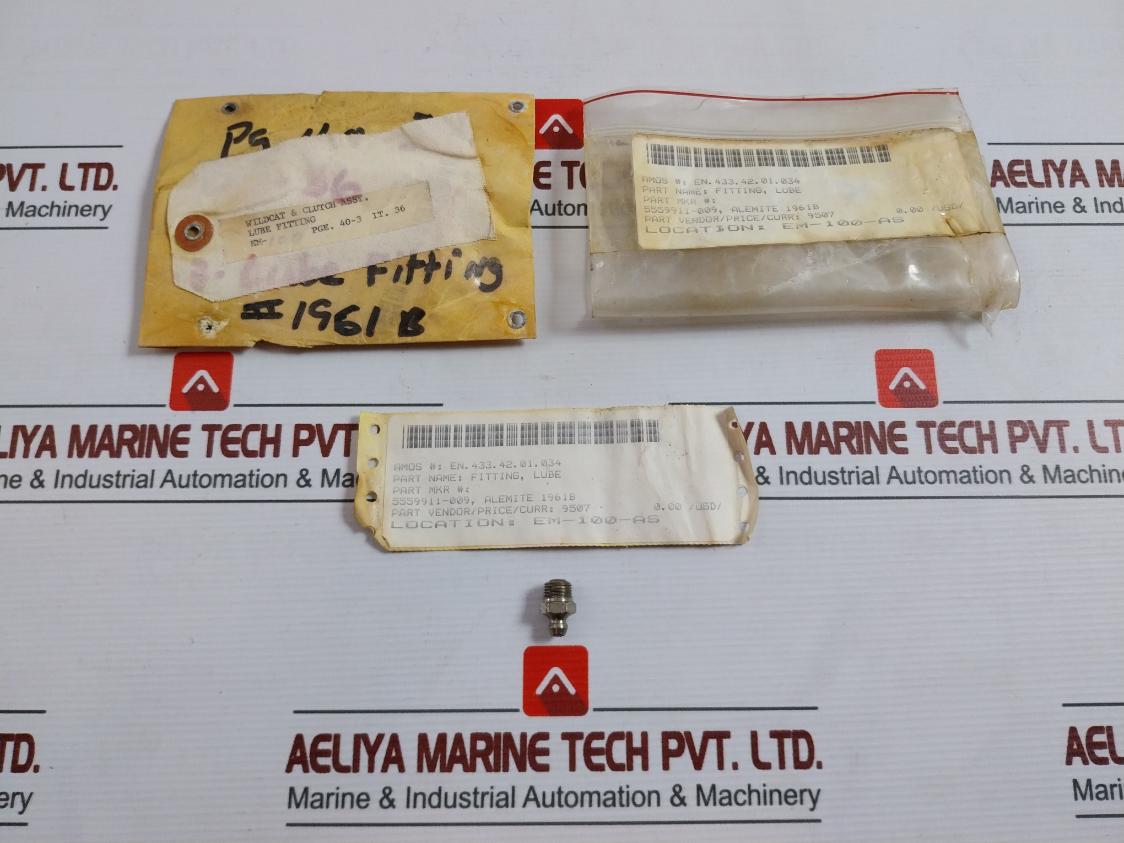 Lot of 3X ALEMITE 1961B Grease Fitting 5559911-009