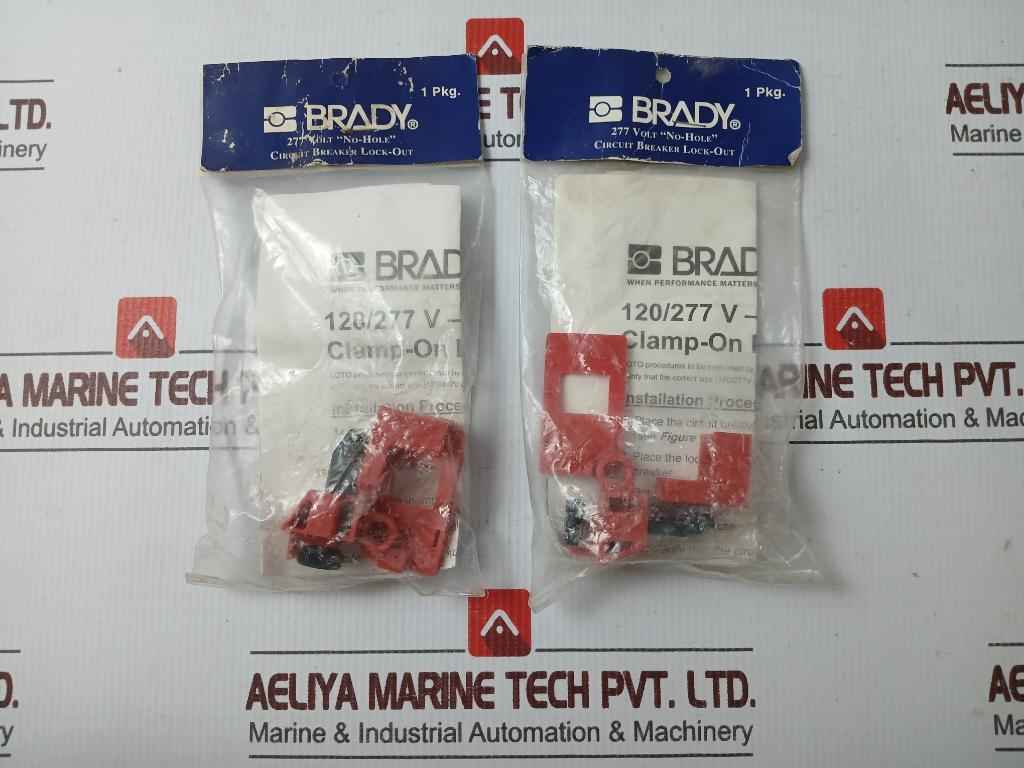 Lot Of 3X Brady 322-5072 "No-hole" Circuit Breaker Lock-out Rev B 277V