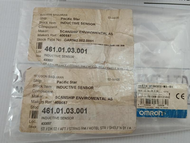 Lot Of 3X E2A-m18Ks08-m1-b1 Omron Inductive Sensor