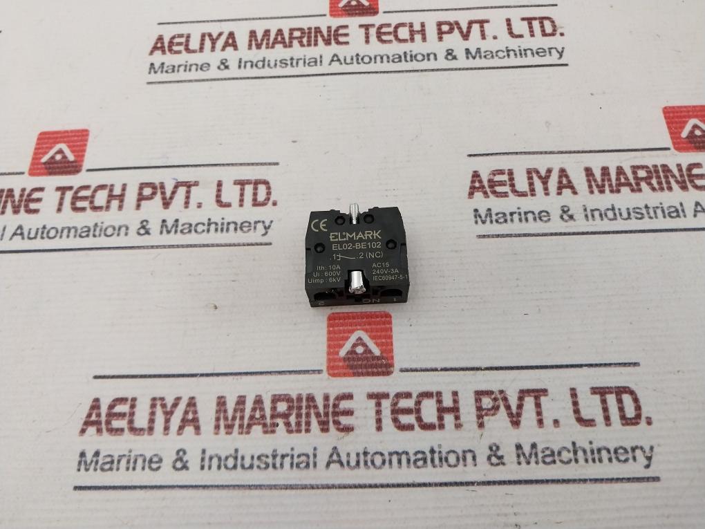 Lot of 3X Elmark EL02-BE102 Auxiliary Contact 600V 10A 6KV