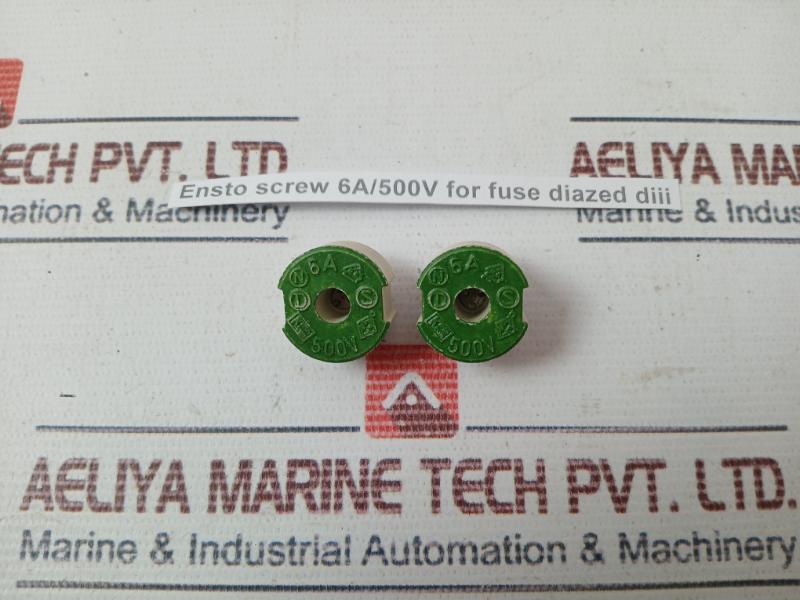 Lot of 3X ENSTO 6A 500V HKL Green Ceramic Screw For Fuse Diazed DIII