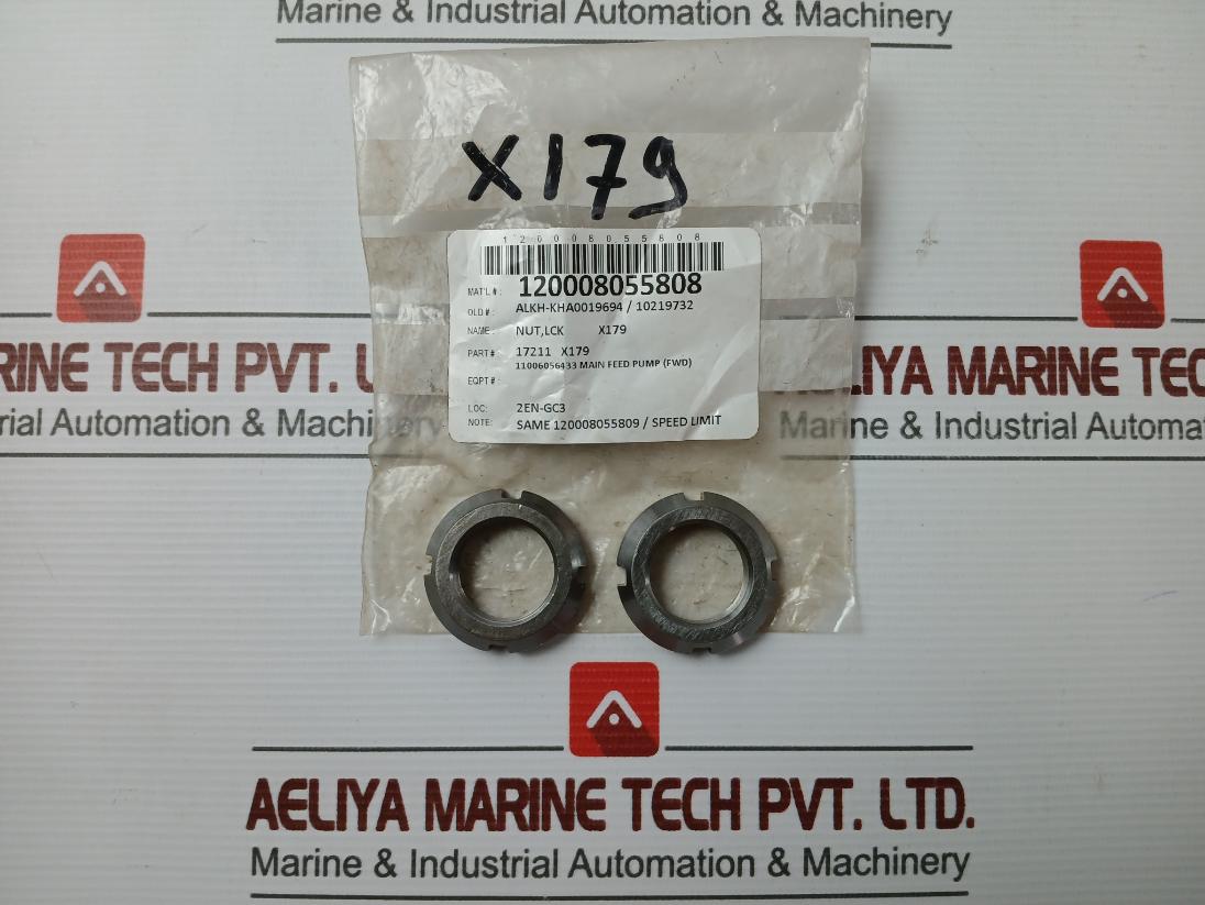 Lot Of 3X N05 Lock Nut Fastener For Main Feed Pump 17211 X179 50 Gm