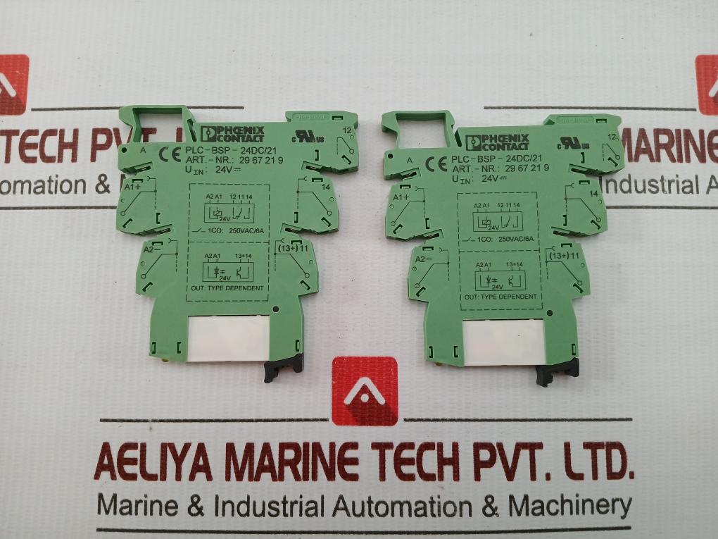 Lot Of 3X Relay Base Plc-bsp-24Dc/21 2961105 Phoenix Contact 24V Dc