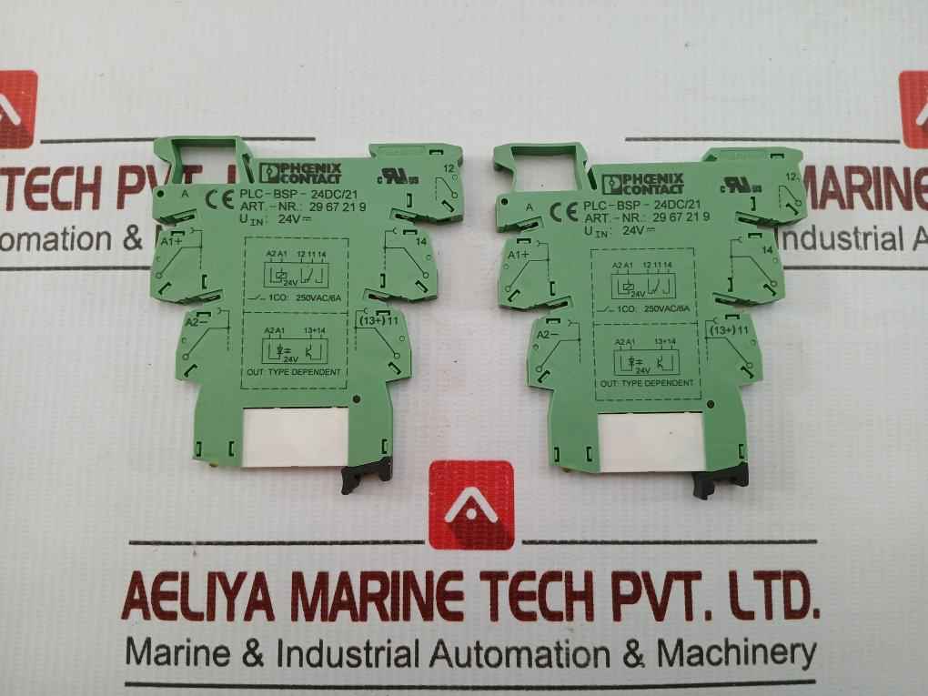 Lot Of 3X Relay Base Plc-bsp-24Dc/21 2961105 Phoenix Contact 24V Dc