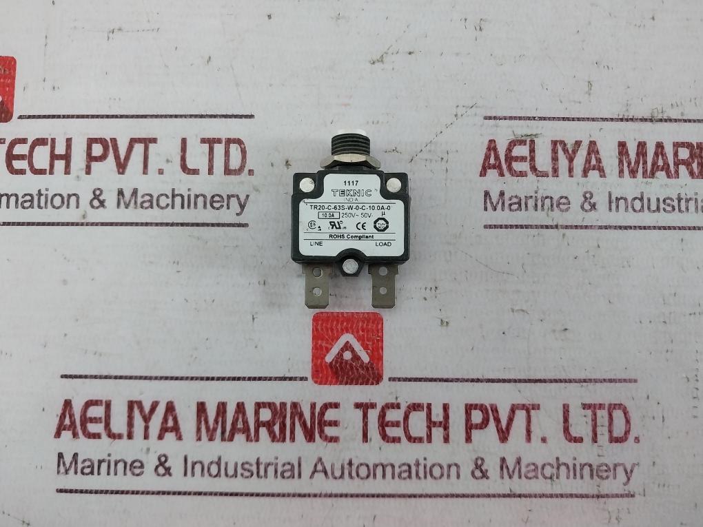 Lot of 3X TEKNIC TR20-C-63S-W-0-C-10.0A-0 Circuit Breaker 10.0A