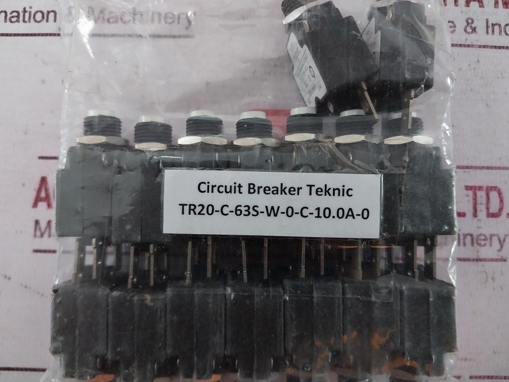 Lot of 3X TEKNIC TR20-C-63S-W-0-C-10.0A-0 Circuit Breaker 10.0A