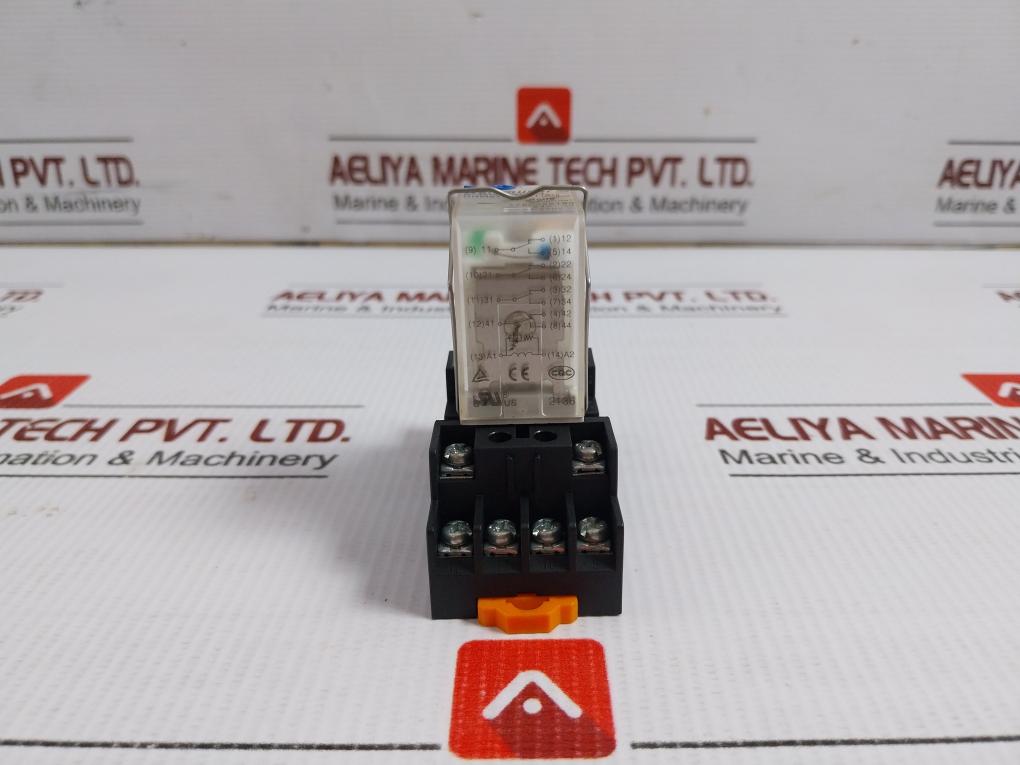 Lot Of 3X Weidmuller Power Relay With Socket Base 24 Vdc Drm570024Lt Au
