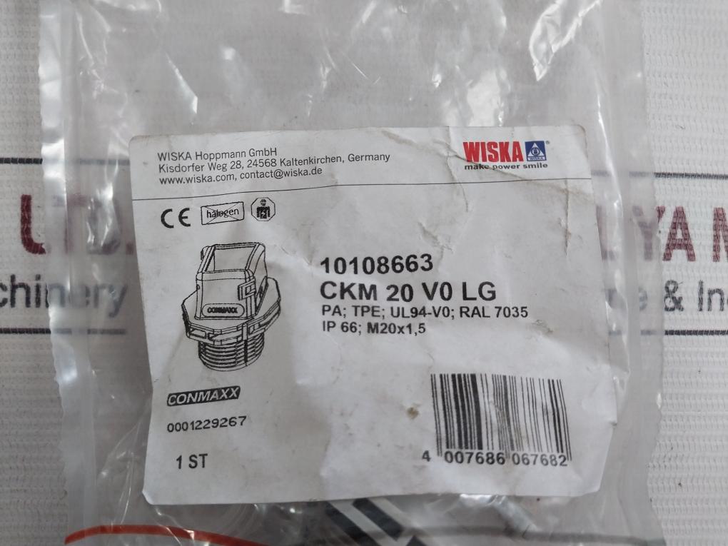 Lot of 3X WISKA CKM 20 V0 LG Modular Cable Gland/Entry System UL94V-0 RAL7035