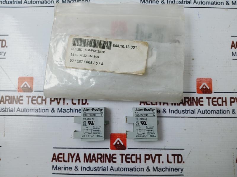 Lot of 3X Allen-bradley 100-FSC280 Surge Suppressor Resistor Capacitor Ser: A