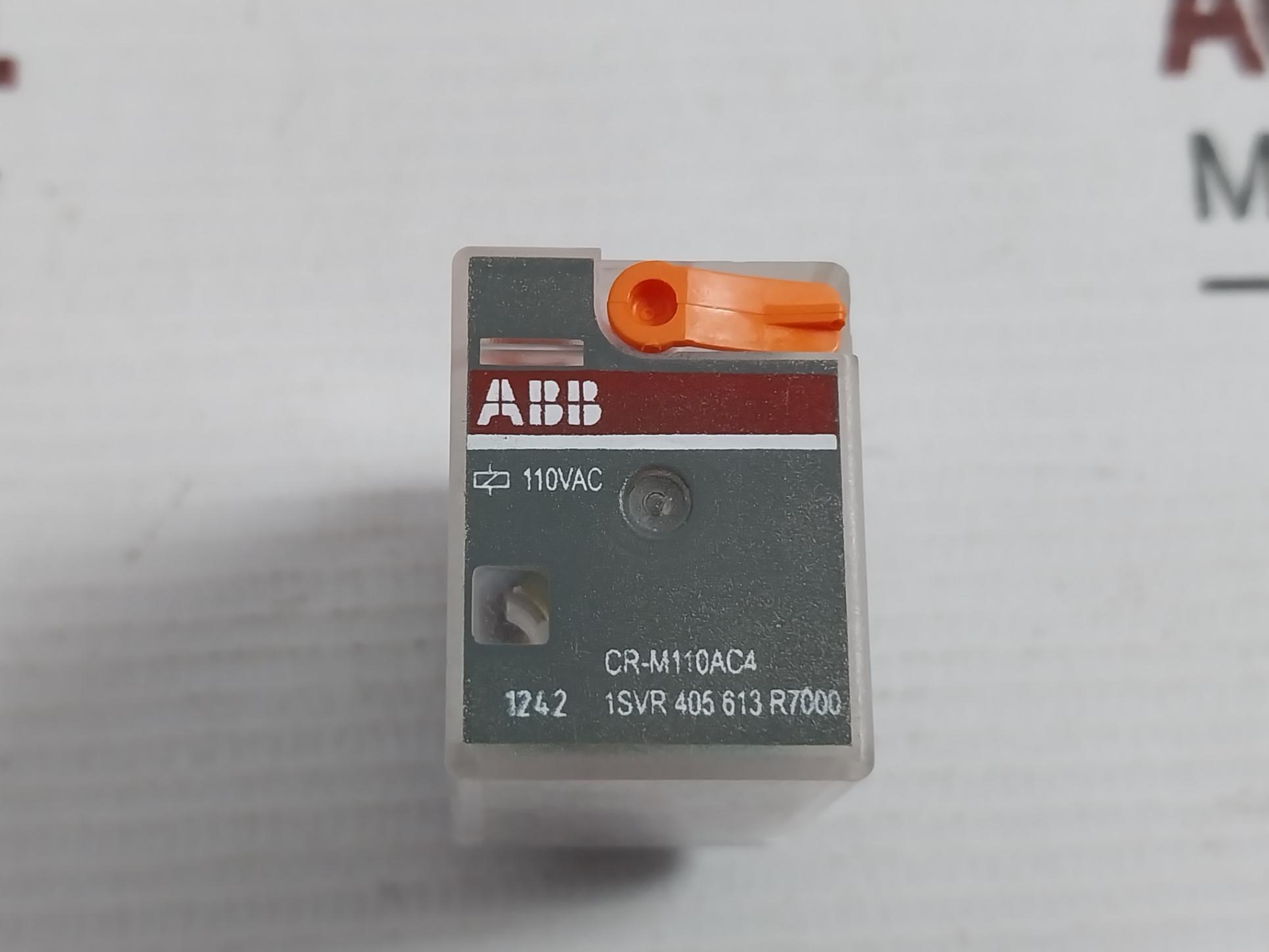 Lot Of 4X Abb Cr-m110Ac4 Pluggable Interface Relay 110Vac
