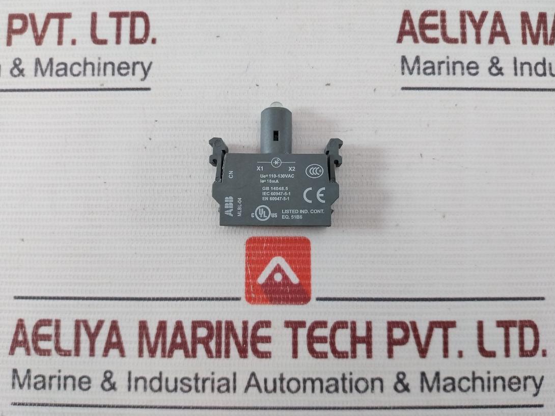Lot of 4X ABB MLBL-04G Integrated LED Block 110-130VAC 10MA