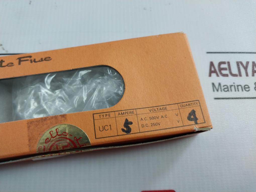 Lot Of 4X Cello-lite Fuse Uc1 Nk E-3112 5 A/Ampere Acl50
