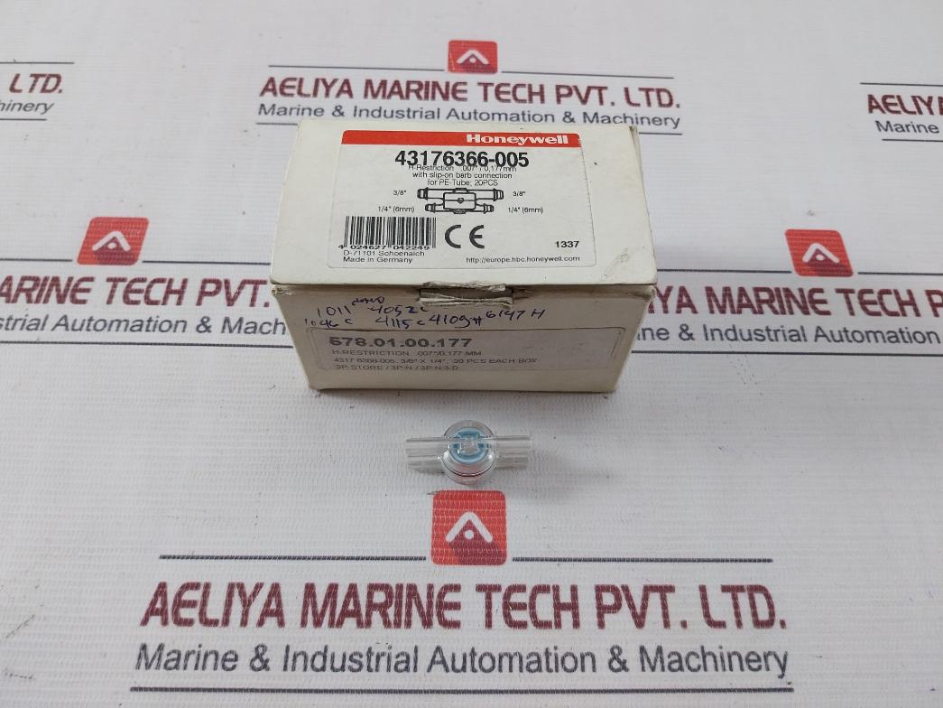 Lot of 13X HONEYWELL 43176366-005 H-Restriction007”/0,177MM+Slip-On Barb Con