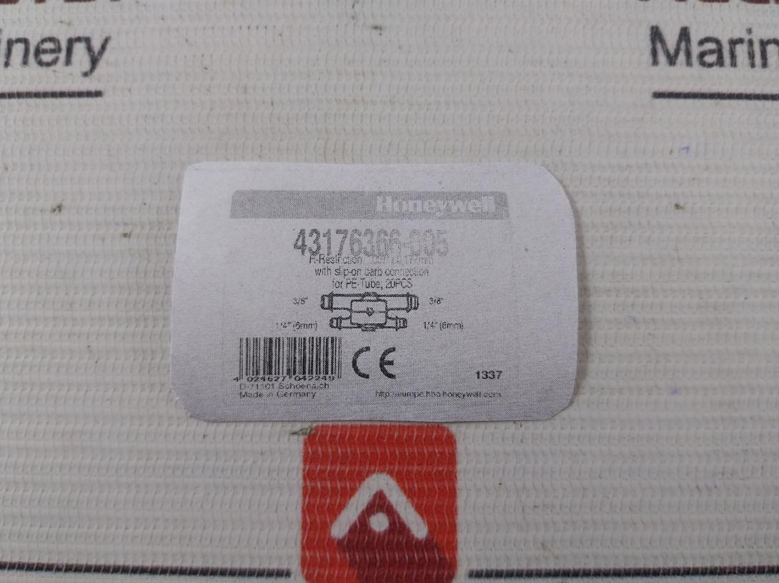 Lot of 4X Honeywell 43176366-005 H-Restriction 007”/0,177MM+Slip-On Barb Con