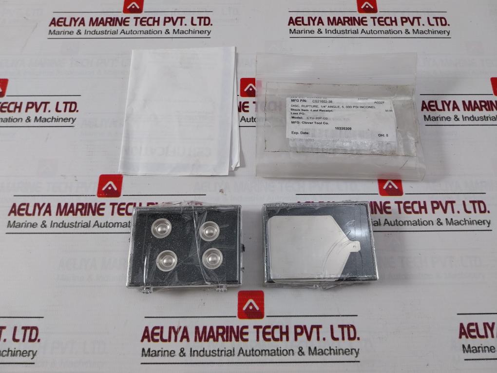 Lot Of 4X Lamot 1/4" Std (Aa) Rupture Pressure Disc Cs21602-38 5000 Psig 72°F