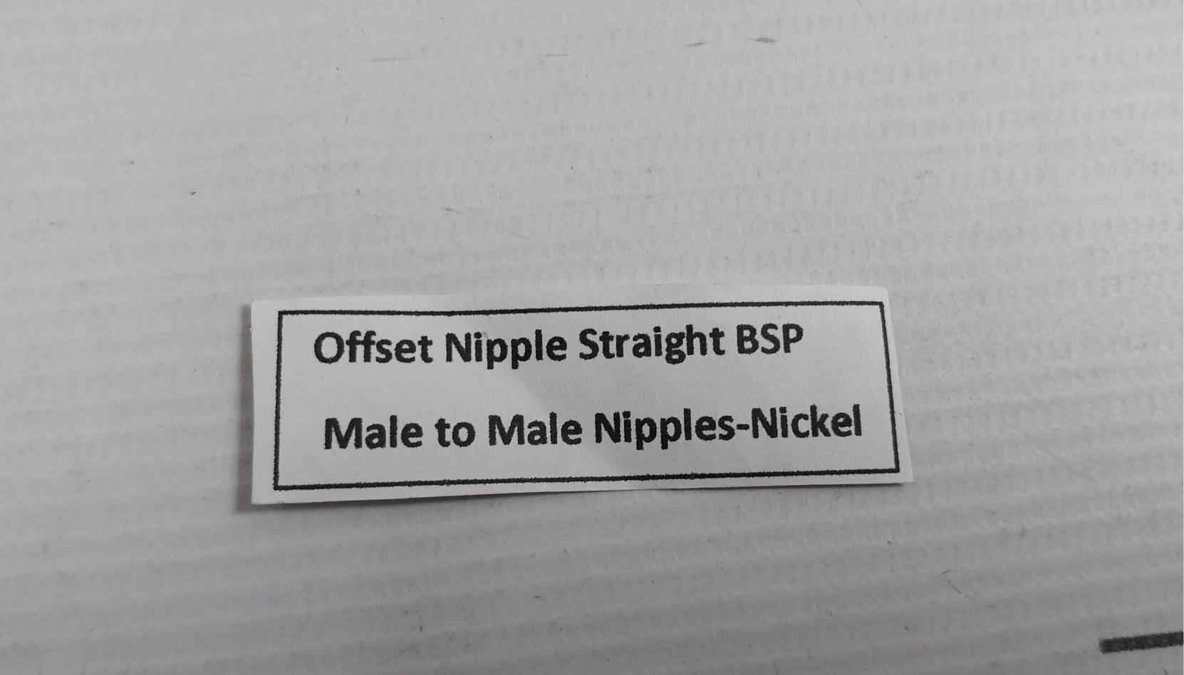 Lot Of 4X Offset Nipple Straight Bsp Male To Male Nickel Pipe Fitting
