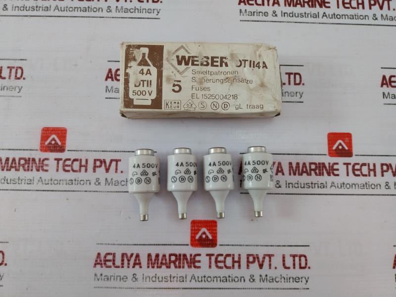 Lot of 4X WEBER DT II Bottle Fuse 4A 500V EL 1525004218