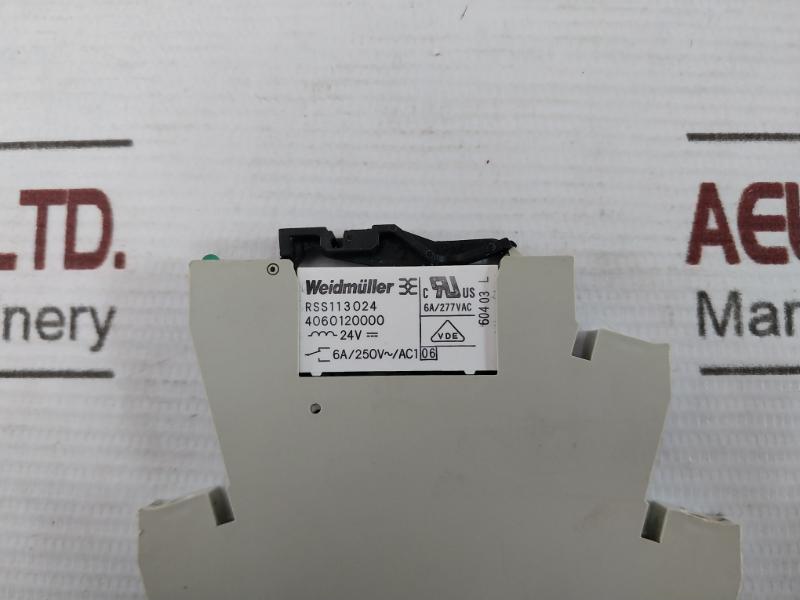 Lot of 4X Weidmuller MRS 8533640000 Relay Module 24VDC 1CO 6A/250V