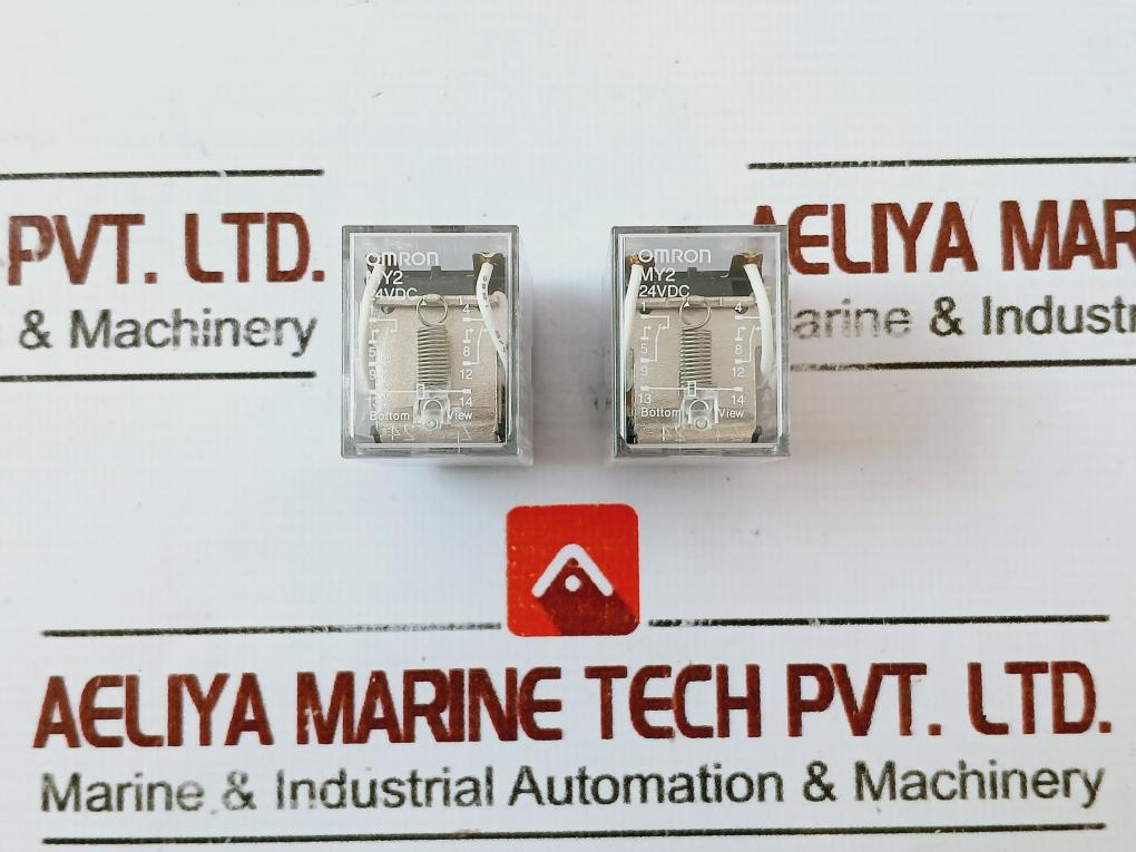 Lot of 4X Omron MY2 24VDC Latching Relay 5A 250VAC, 5A 28V-DC1