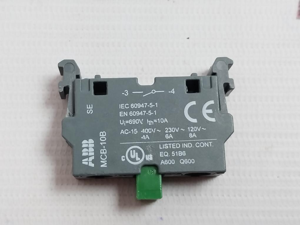 Lot of 5X ABB MCB-10B Single Contact Block IEC 60947-5-1
