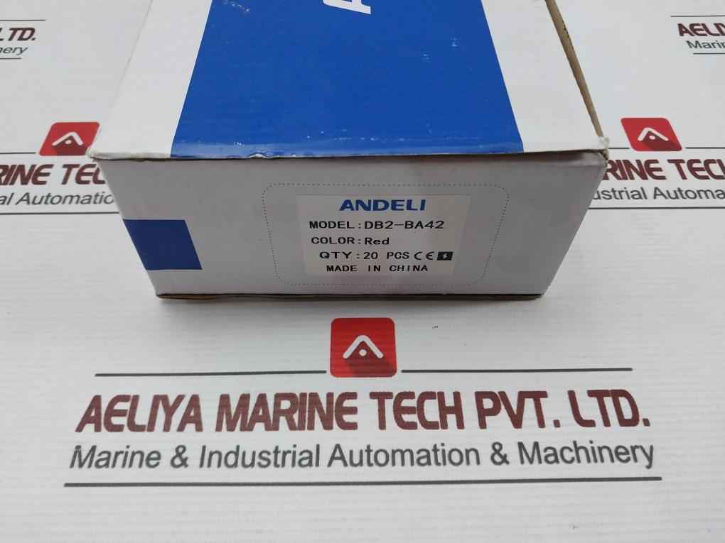 Lot Of 5X Andeli Db2-ba42 Pushbutton Switch Red 240V-3A
