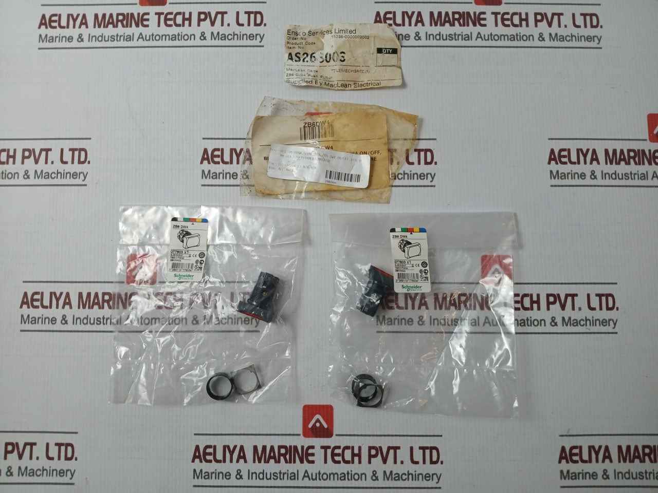 Lot Of 5X Schneider Electric Zb6 Dw4 On/Off Red Push Button Switch 16 Mm