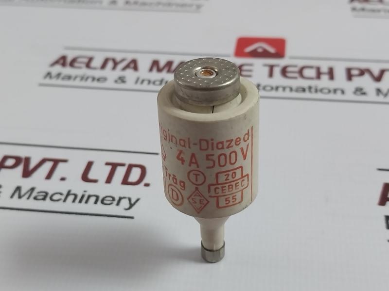 Lot of 5X SIEMENS 4A 500V Bottle Diazed Fuse