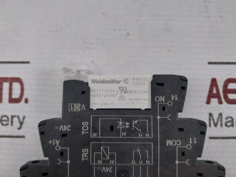 Lot of 5X WEIDMULLER TRS 24VDC 1CO Solid State Relay 6A/250V/AC1 60C 24V