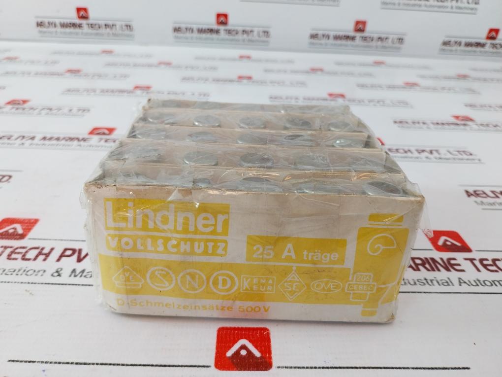 Lot of 5X Lindner Full Protection Fuse 25A 500V
