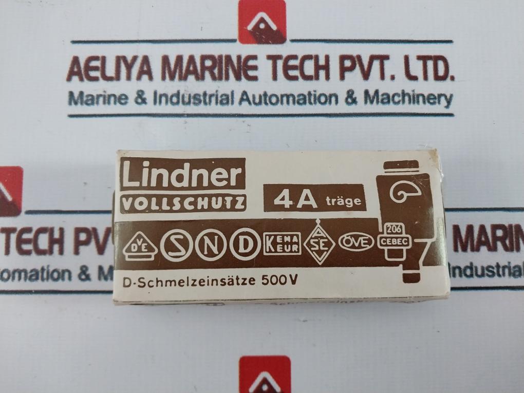 Lot of 5X Lindner Full Protection Fuse 4A 500V