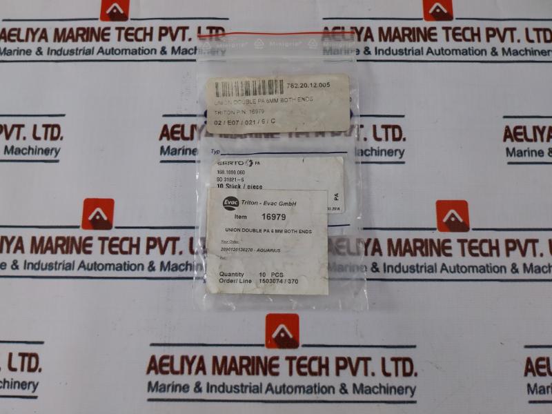 Lot of 5X Serto 6 Mm Compression Fittings Straight Panel Mount Union 16979