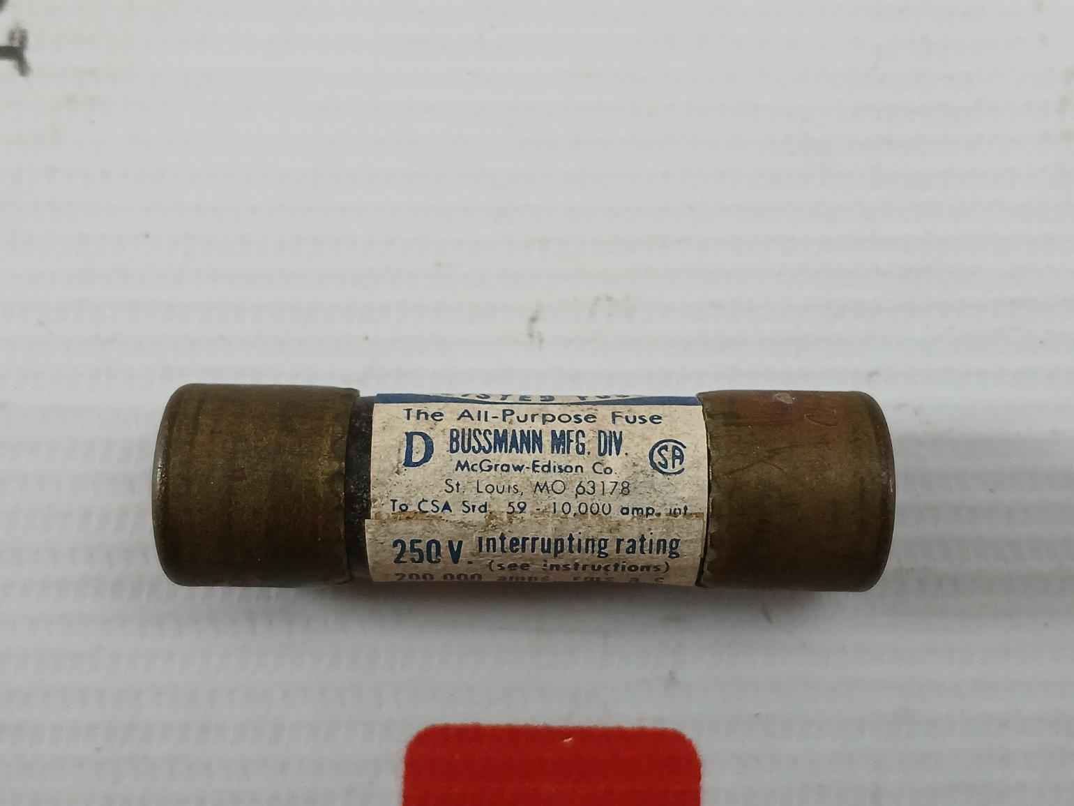 Lot Of 6X Bussmann Frn 6/10 Amp Time Delay Fuse 250V Class K5