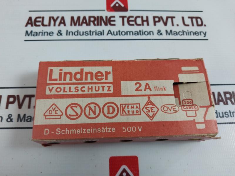 Lot of 6X Lindner 2A 500V Ceramic Bottle Fuse