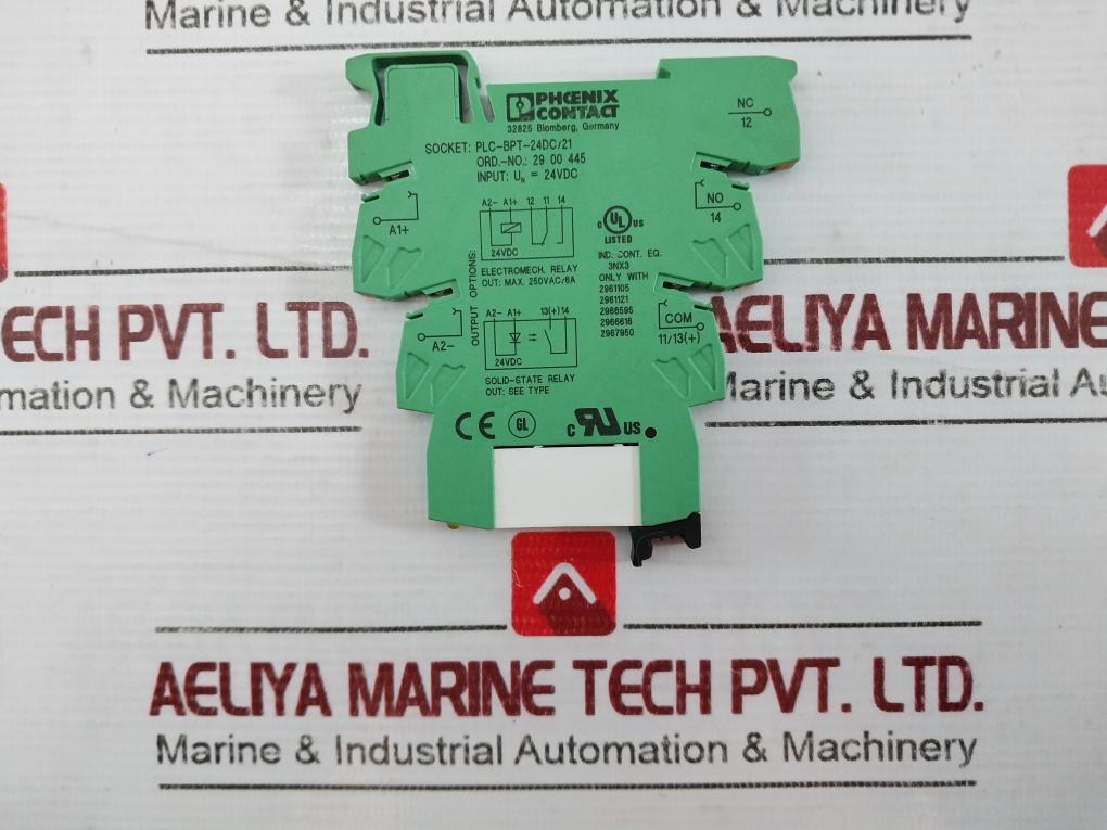 Lot of 6X PHOENIX CONTACT PLC-BPT-24DC21 Basic Terminal Block Push-in Connection