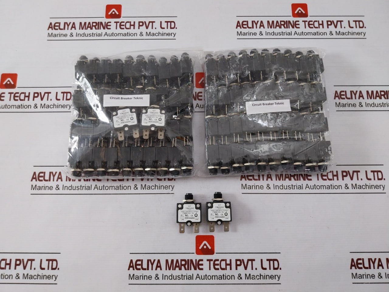 Lot of 6X TEKNIC TR20-C-63S-B-0-C-10.0A-A Circuit Breaker 250V-50V-U 10.0A 1217