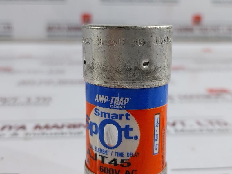 Lot of 6X FERRAZ SHAWMUT AJT45 45A 600VAC Class J Time Delay Fuse